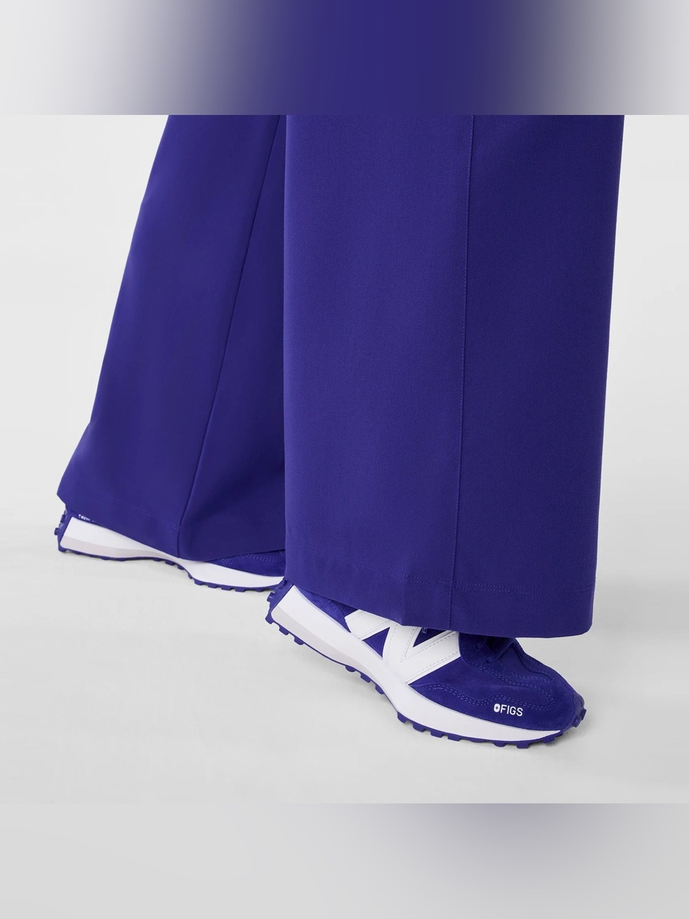 Figs Catarina Top XXSR / Allison Ultra Wide Leg Pants XXSP Set Deep Royal Blue - Picture 10 of 11